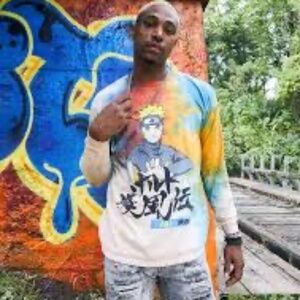 Naruto Shippuden Tie Dye Graphic Long Sleeve Tee